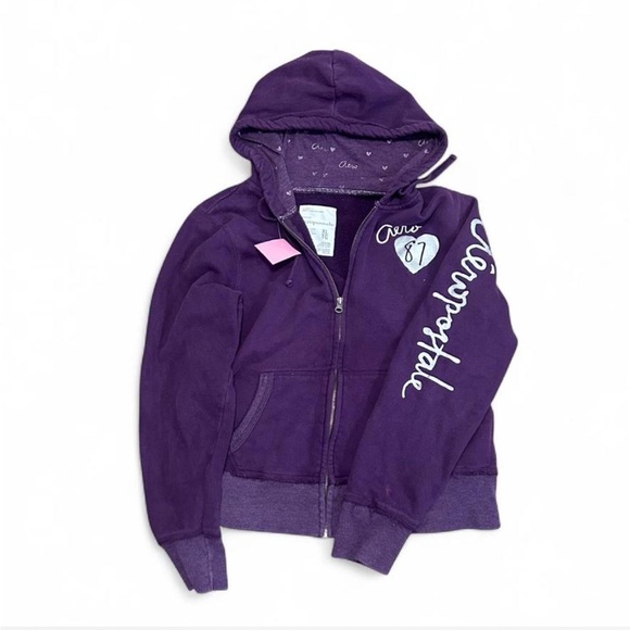 Aeropostale Tops - Aeropostale Purple Zip-Up Hoodie